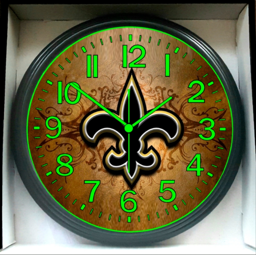 New Orleans Saints NFL Glow In The Dark Wall Clock New, We Have all NFL Teams